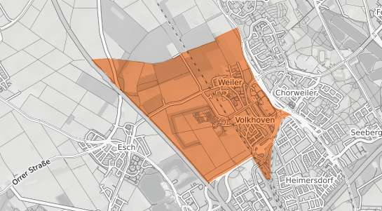 Mietspiegelkarte K&ouml;ln Volkhoven Weiler